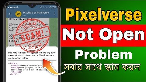 Pixelverse Not Opening Problem || pixeltap by pixelverse mining scam | pixfi token listing