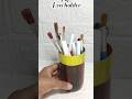 waste bottle 🍾 pen holder #bottle #diy #pen #holder #brush #holder #youtubeshorts #shorts