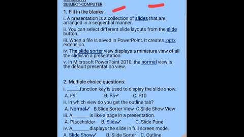 Class6th, Chapter-3 (Microsoft PowerPoint 2010) Explanation of Excersise