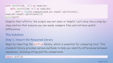 How to Correctly Compare Files in Python Using difflib