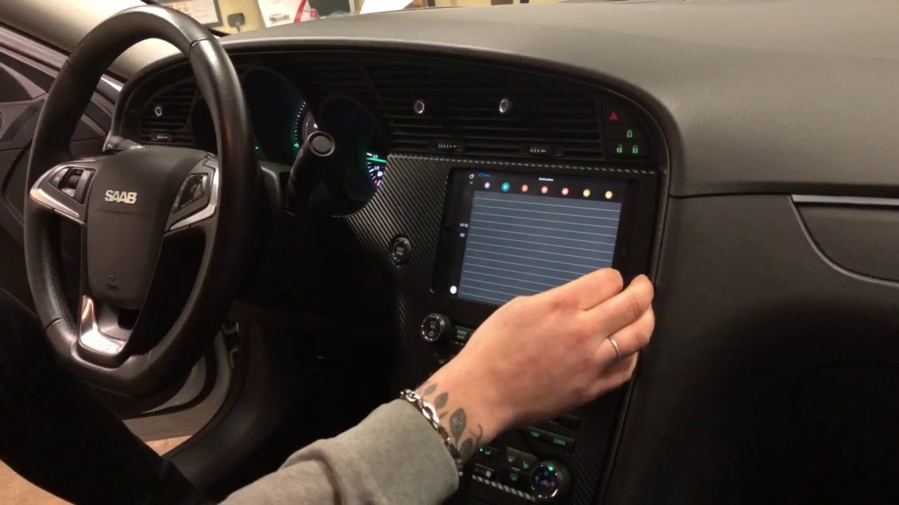 Ipad Mini As Navigation Stereo Unit In The Saab Ng 9 5 Aero