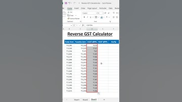 Reverse GST Calculation in Excel Made Easy! 💼📊