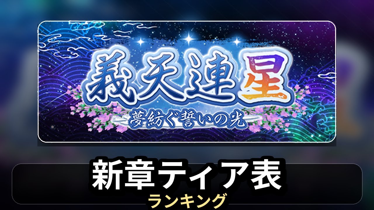 ixa新章！　新天Tier表！！