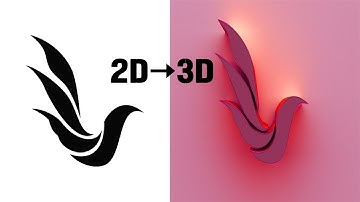 How to make 2D to 3D logo by using Illustrator and Cinema 4D #C4D #StudioVisualFx