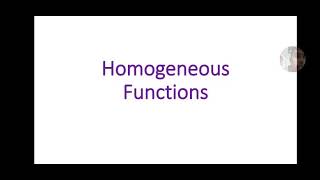 Euler's Theorem on Homogeneous Functions