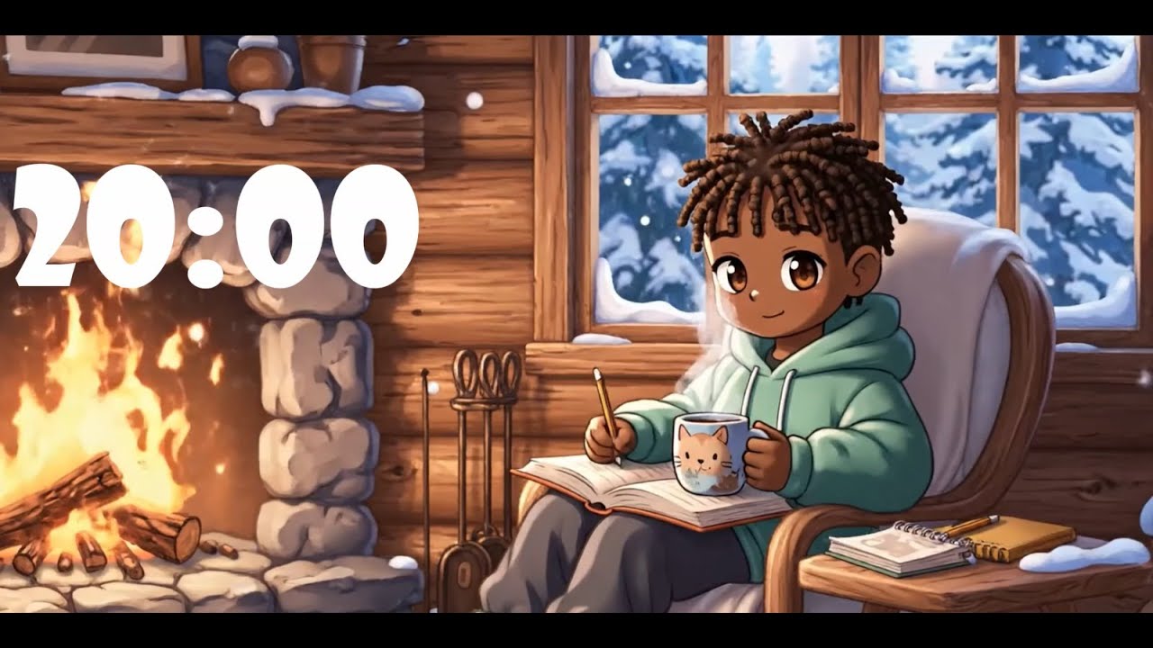 20 Min Kawaii Study Timer ⏰ Calm Boy Studying | Focus Time - YouTube