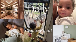 Baby Closet Reset/ Taking down Bassinet, Bouncer, and More Baby Stuff/ Baby Closet