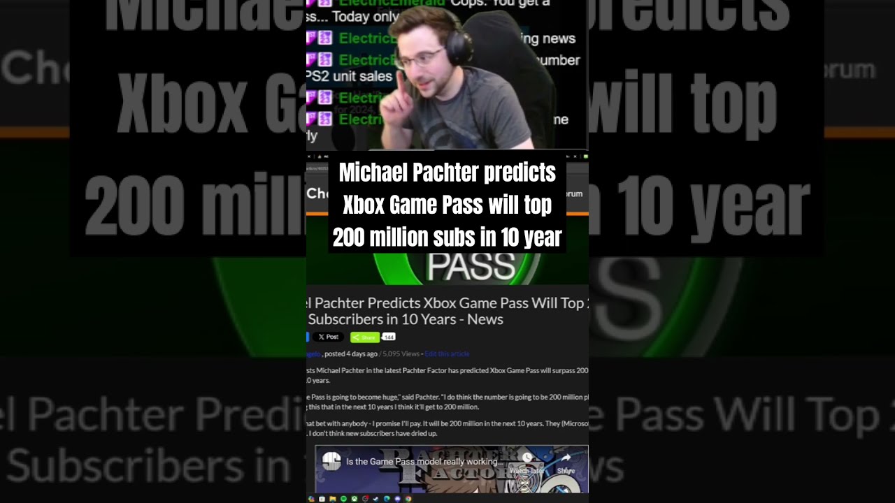 Xbox Game Pass To Top 200 Million Subs In 10 Years Predicts Michael Pachter Gaming Shorts