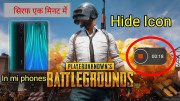 HOW TO HIDE SCREEN RECORDER ICON IN REDMI  NOTE 8 PRO | ALL REDMI PHONE