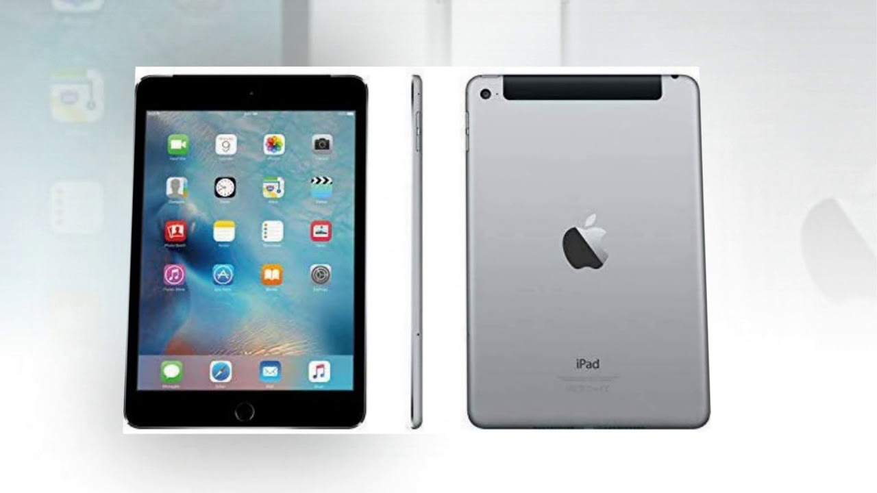 Apple iPad Mini 4 (128GB, Wi-Fi + Cellular, Space Gray) (Renewed) - YouTube
