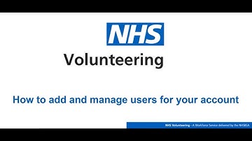 Recruiter - NHS Volunteering - How to add and manage team members