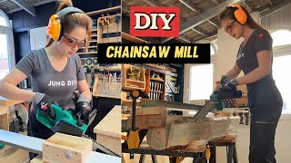 DIY Chainsaw Mill Guide Jig | Mini chainsaw Mill