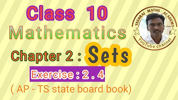 Ap 10th class maths chapter 2 sets exercise 2.4