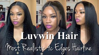 MOST REALISTIC HAIRLINE | UNDETECTABLE KINKY 4C EDGES 13X6 LACE FRONT WIG