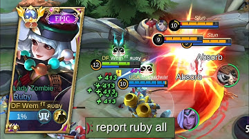 Ruby Montage Freestyle Kill Buat Musuh Drop!! Digank Malah Musuh Yang Mati | Global Ruby Best Build
