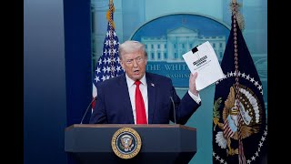 Trump speaks at White House press briefing