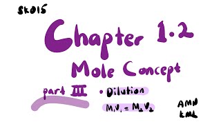 Concentration | Dilution | SES DK014 Chapter 3.3 (Part II) | SDS SK015 Chapter 1.2 (Part III)