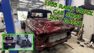 1955 Chevy Ramp Truck Cab Swap in 7 Days!