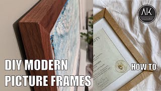 Simple Homemade Picture Frames | Walnut and Curly Maple | DIY