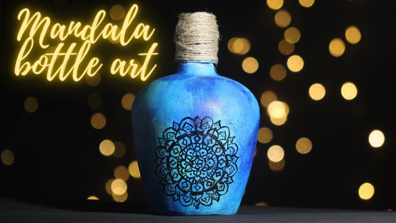 Mandala bottle art bottle art MALAYALAM YouTube