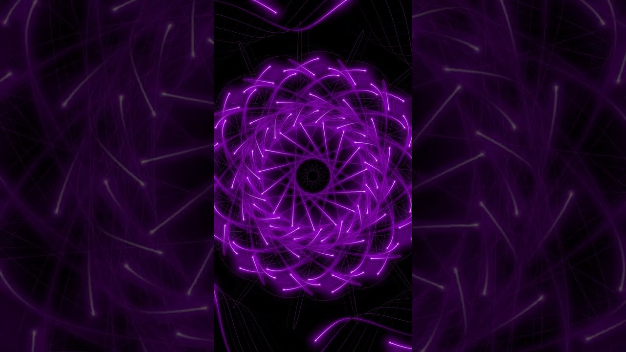 Purple Geometric Energy Glow — Luminous Organic Rhythmic Patterns 