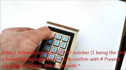 K401-E keypad - How to add a key fob or card