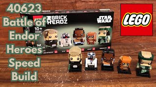 LEGO Star Wars 40623 Brick Headz Battle of Endor Heroes Speed Build Time-lapse Return of the Jedi