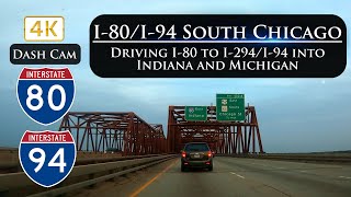 I-80/I-94 Eastbound from eastern Illinois through Indiana to Michigan in 4K Ultra HD