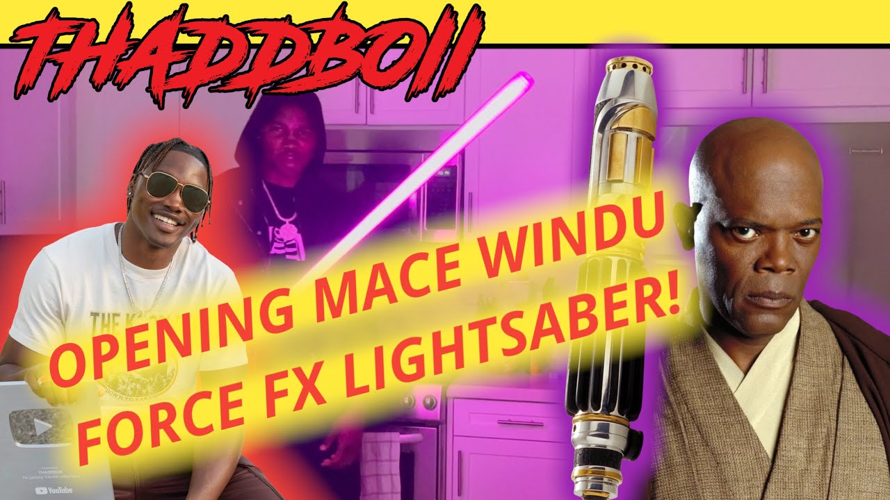 OPENING MY NEW MACE WINDU FORCE FX LIGHTSABER!! Wanted this since I was