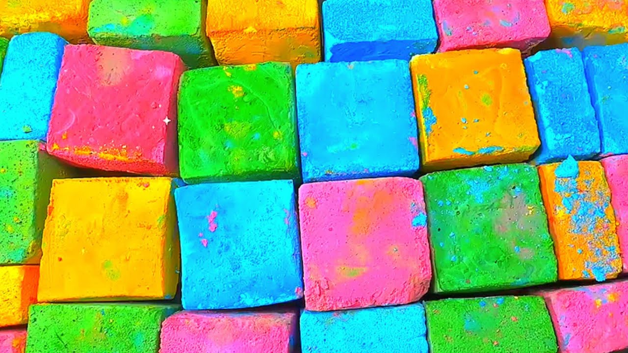 Compilation Of Multicolours Soft Powdery Crunchy Gym Chalk Crush | Asmr | @ASMRgymchalkIndonesia