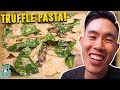 Truffle Pasta with Mushroom and Spinach  Recipe