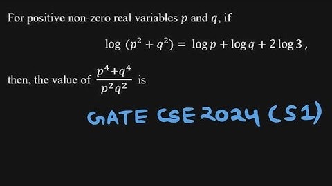 For positive non-zero real variables p and q, if log(p²+q²)= logp+logq+2 log3, then (p⁴+q⁴)/p²q² is