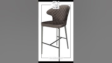Bar Stool Amsterdam Grey 3D Model Sketchup