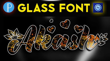 How To Make New Color Stylish Glass Font In Ps Touch Pixellab - How To Make Color Glass Font-