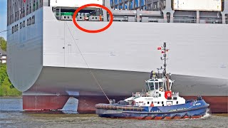 SECOND BIGGEST CONTAINER SHIP 'OOCL SPAIN' 24188 TEU AT HAMBURG PORT - 4K SHIPSPOTTING  MAY 2023