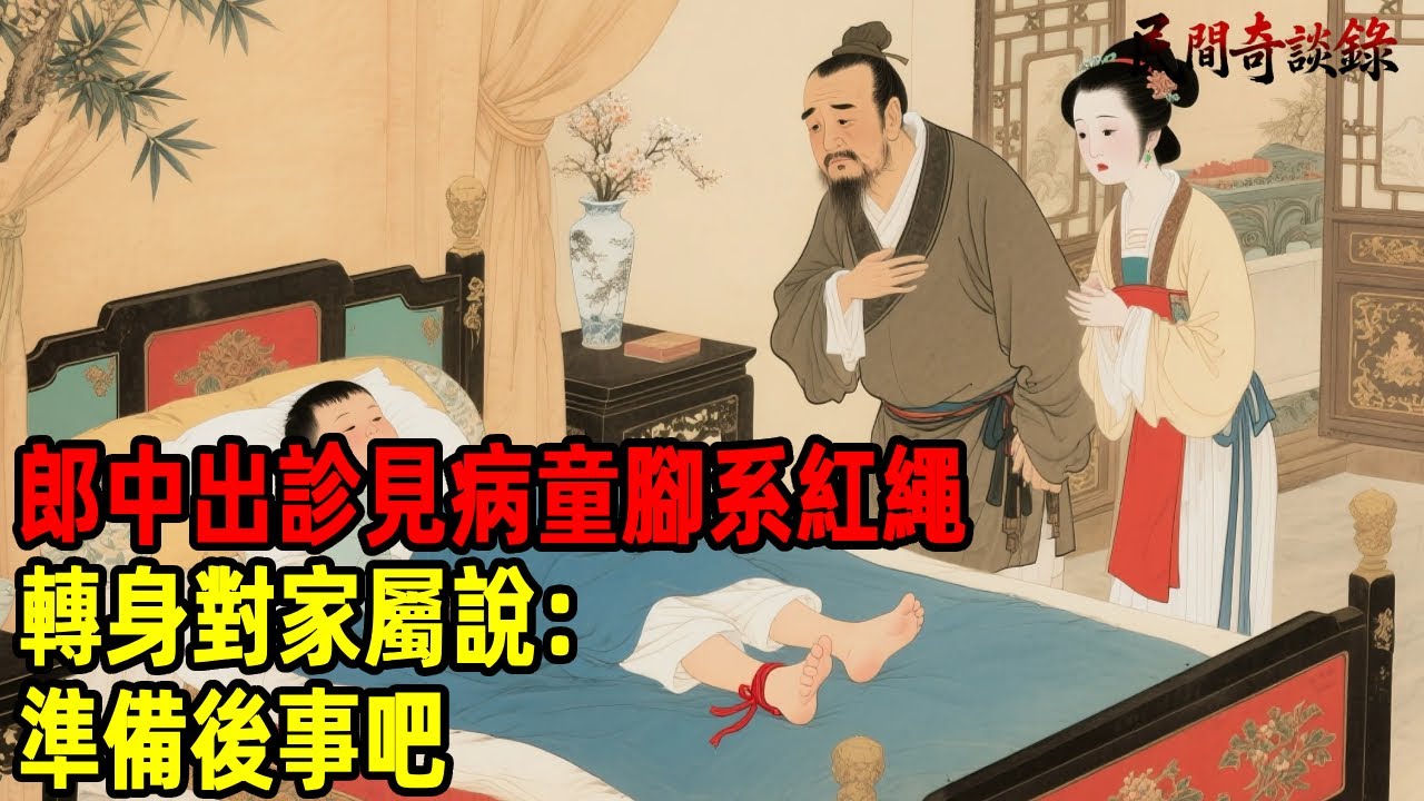 郎中出診見病童腳系紅繩，轉身對家屬說：準備後事吧...【民間奇談錄】