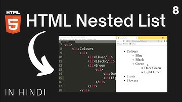 How to Create Nested List in HTML in Hindi | HTML tutorial
