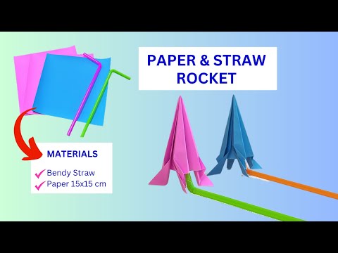 How to Make Paper & Straw Rocket | DIY Rocket