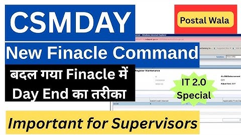 Finacle update | CSMDAY | New accounting process | CBS file generation | Data fetch in APT 2.0
