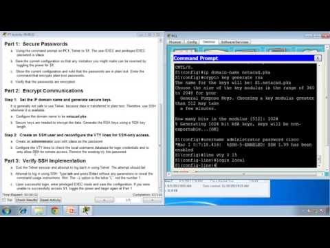 Packet Tracer 2.2.1.4 - Configuring SSH Instruction - CCNA 2 - Chapter 2