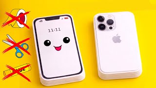 DiY Kwaii Phone Notebook / No Glue, No Scissors / Paper Crafts / Easy Craft ideas / School project 