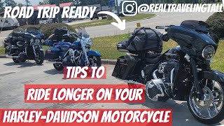 How to RIDE LONGER ON YOUR HARLEYDAVIDSON MOTORCYCLE