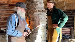 The Blacksmith and his Indentured Servant Recreate an 18'th Century Knife | LIFE IN THE 1700'S |
