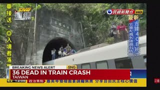 At least 36 killed in Taiwan train crash