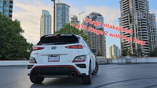 2023 Kona N Forge Intake and Inlet with N75 Stage 2 ECU Pop map #kona #kn #cars #airintake #rev