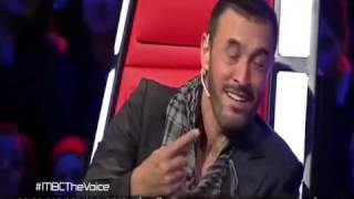 كاظم الساهر يقصف شيرين في برنامج  ذه فويسthe voice !! يفوتكم