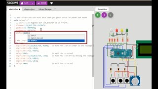 Wokwi. Автодополнение ввода, сравнение с Arduino IDE.