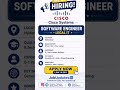 Cisco Software Engineer Legal IT 2026 - Exciting Fresher Job - GenAI + Salesforce - Apply Now