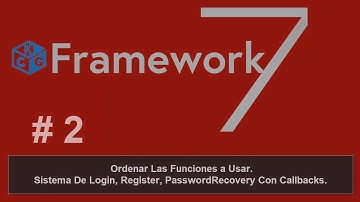 #Framework7 Tutorial #2: Ordenar Funciones (Login, Register, PasswordRecover)  | #CMGCenter