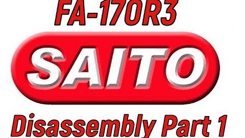 Saito FA-170R3 Disassembly Part 1